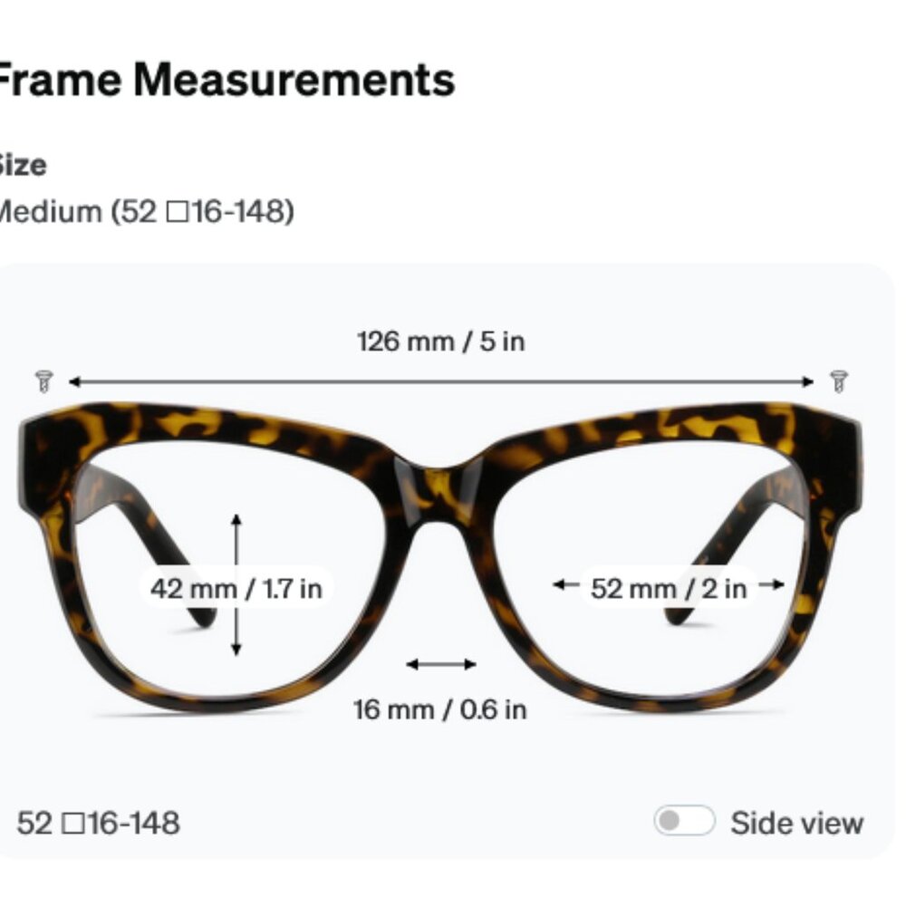 Square Glasses 123925 Tortoiseshell Eyeglasses FRAMES ONLY!